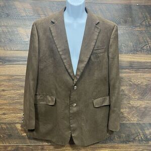 Lauren Ralph Lauren Blazer Suede Men‎ Luxury Fall Sport Coat 42R Paisley Lined